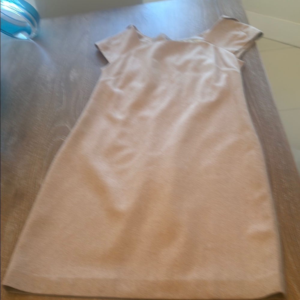 Beth Bowley Pink Sheath Dress with Flutter Cap Sleeves